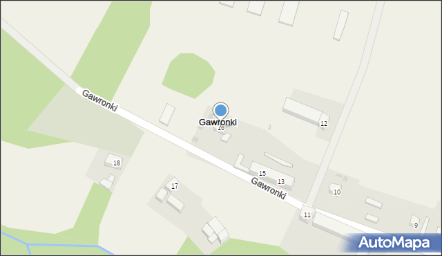 Gawronki, Gawronki, 16, mapa Gawronki