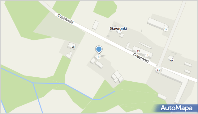 Gawronki, Gawronki, 17, mapa Gawronki