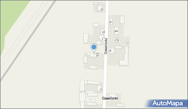 Gawronki, Gawronki, 14, mapa Gawronki