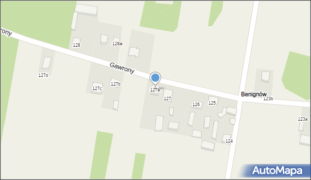 Gawrony, Gawrony, 127a, mapa Gawrony