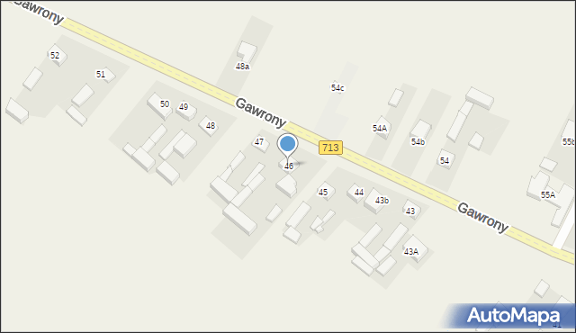 Gawrony, Gawrony, 46, mapa Gawrony