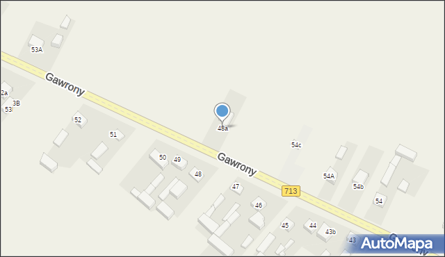 Gawrony, Gawrony, 48a, mapa Gawrony