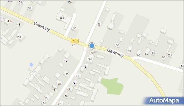 Gawrony, Gawrony, 70, mapa Gawrony