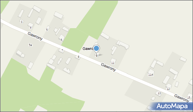 Gawrony, Gawrony, 9, mapa Gawrony