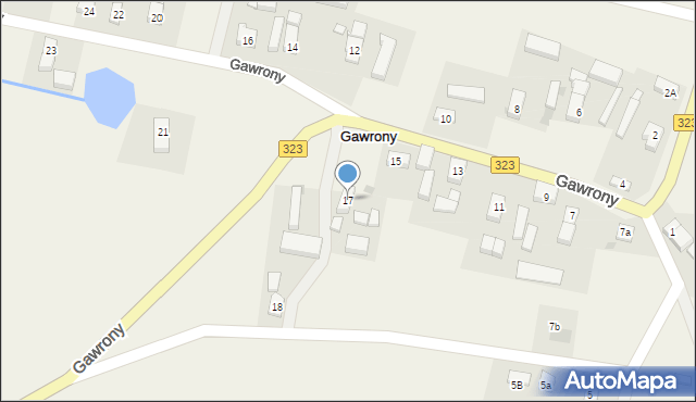 Gawrony, Gawrony, 17, mapa Gawrony