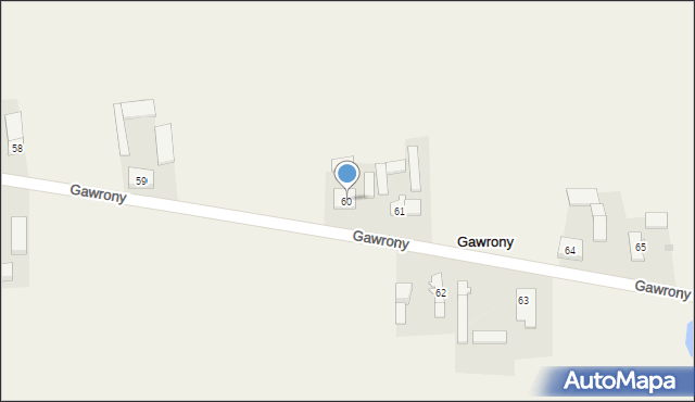 Gawrony, Gawrony, 60, mapa Gawrony