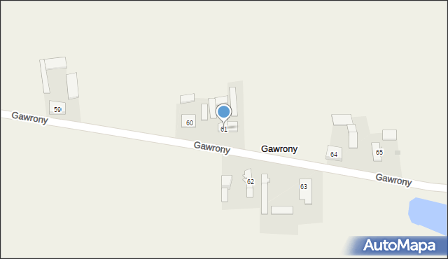Gawrony, Gawrony, 61, mapa Gawrony