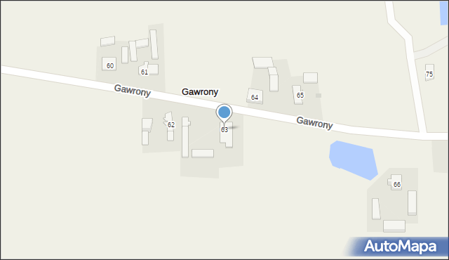 Gawrony, Gawrony, 63, mapa Gawrony