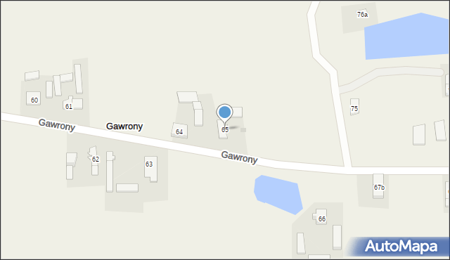 Gawrony, Gawrony, 65, mapa Gawrony