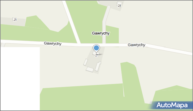 Gawrychy, Gawrychy, 27, mapa Gawrychy