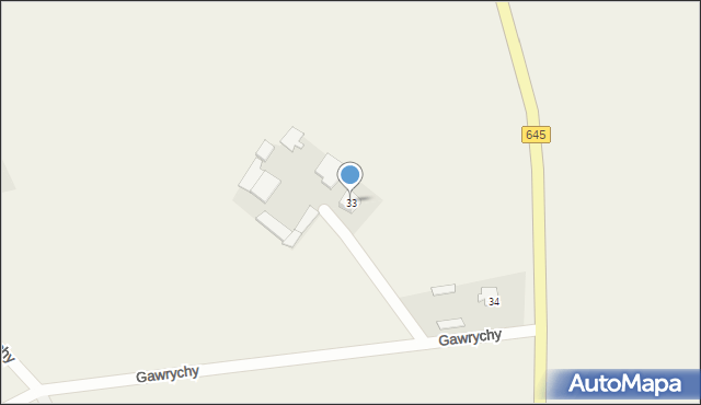 Gawrychy, Gawrychy, 33, mapa Gawrychy