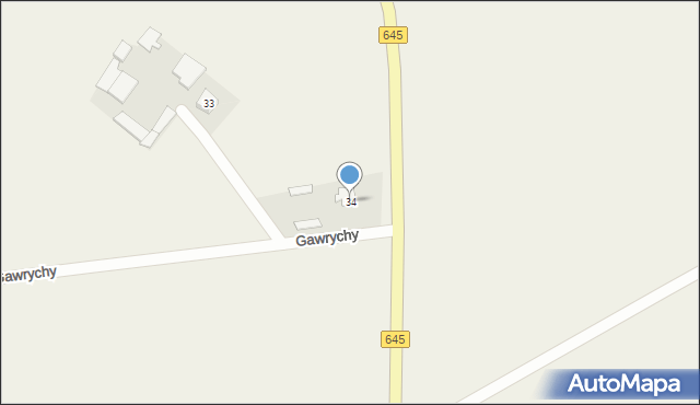 Gawrychy, Gawrychy, 34, mapa Gawrychy