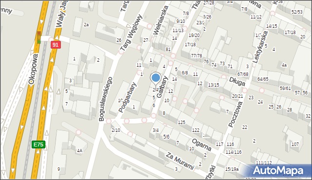 Gdańsk, Garbary, 2/4, mapa Gdańska