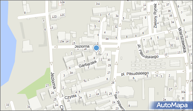 Gniezno, Garbarska, 9, mapa Gniezna