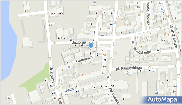 Gniezno, Garbarska, 9A, mapa Gniezna