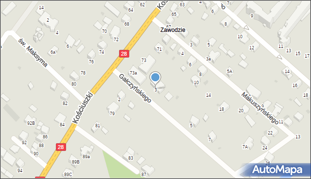 Gorlice, Gałczyńskiego Konstantego Ildefonsa, 3, mapa Gorlic