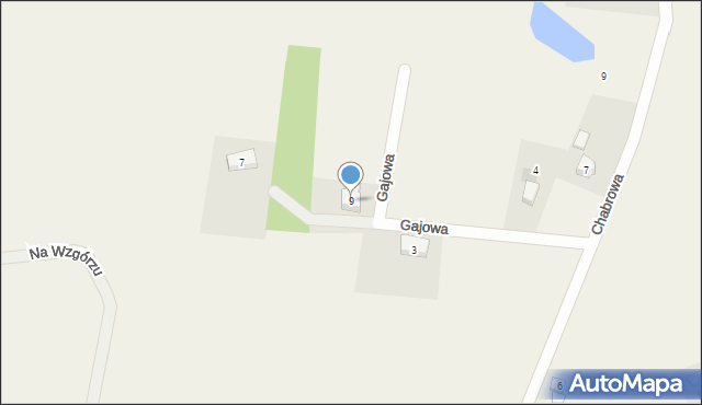 Grabówko, Gajowa, 9, mapa Grabówko