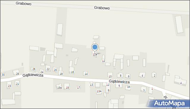 Grabowo, Gątkiewicza Adama, kpt., 12a, mapa Grabowo