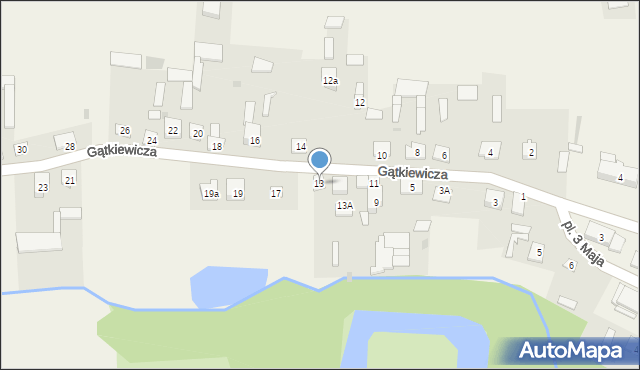 Grabowo, Gątkiewicza Adama, kpt., 13, mapa Grabowo