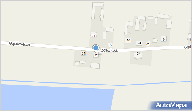 Grabowo, Gątkiewicza Adama, kpt., 35, mapa Grabowo