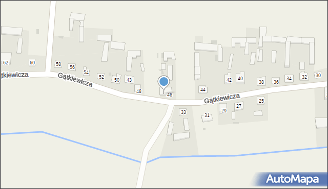 Grabowo, Gątkiewicza Adama, kpt., 46a, mapa Grabowo