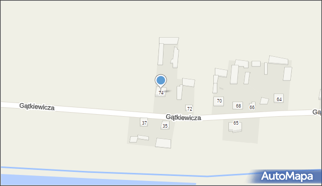 Grabowo, Gątkiewicza Adama, kpt., 74, mapa Grabowo