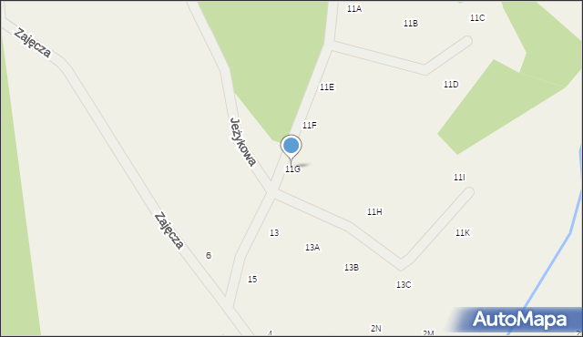 Gromadzin, Gawronia, 11G, mapa Gromadzin