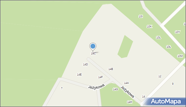 Gromadzin, Gawronia, 14C, mapa Gromadzin