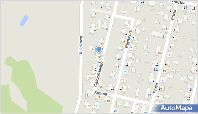 Grudziądz, Gałczyńskiego Konstantego Ildefonsa, 20, mapa Grudziądza