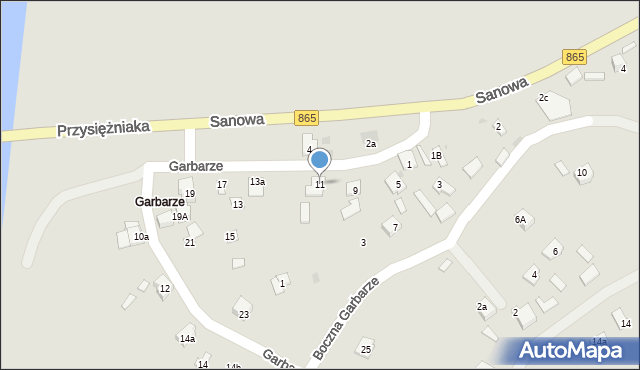 Jarosław, Garbarze, 11, mapa Jarosławia