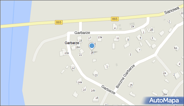 Jarosław, Garbarze, 15, mapa Jarosławia