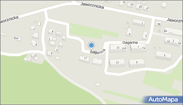 Jaworzno, Gagarina Jurija, 15, mapa Jaworzno