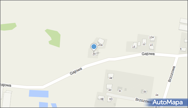 Jejkowice, Gajowa, 20, mapa Jejkowice