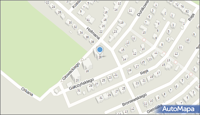 Jelenia Góra, Gałczyńskiego Konstantego Ildefonsa, 16, mapa Jelenia Góra