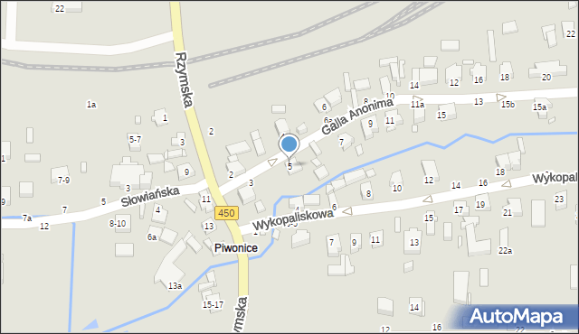 Kalisz, Galla Anonima, 5, mapa Kalisza