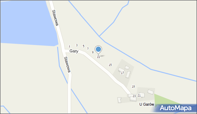 Kamień, Gary, 11, mapa Kamień