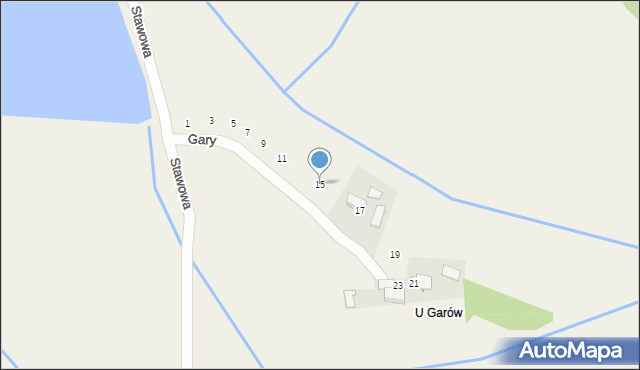 Kamień, Gary, 15, mapa Kamień