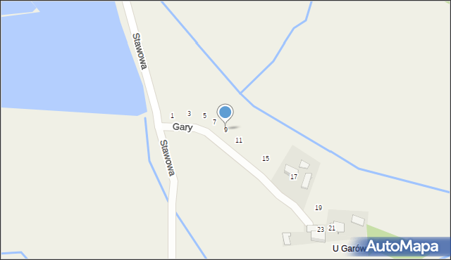 Kamień, Gary, 9, mapa Kamień