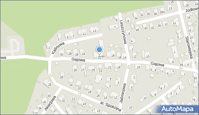 Kędzierzyn-Koźle, Gajowa, 22, mapa Kędzierzyna-Koźle