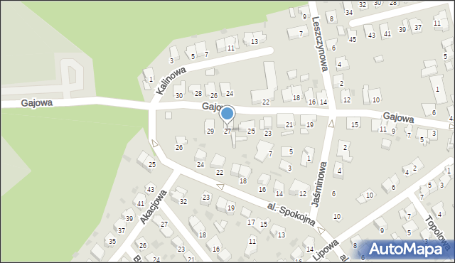 Kędzierzyn-Koźle, Gajowa, 27, mapa Kędzierzyna-Koźle