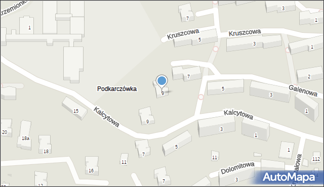 Kielce, Galenowa, 9, mapa Kielc