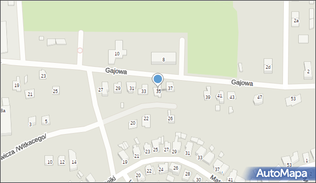 Konin, Gajowa, 35, mapa Konina