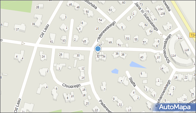 Konstancin-Jeziorna, Gąsiorowskiego Wacława, 32, mapa Konstancin-Jeziorna