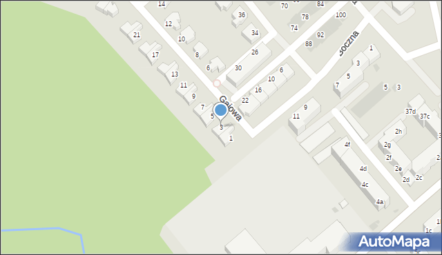 Koszalin, Gajowa, 3, mapa Koszalina