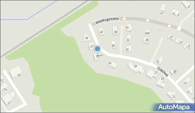 Koszalin, Gajowa, 35, mapa Koszalina