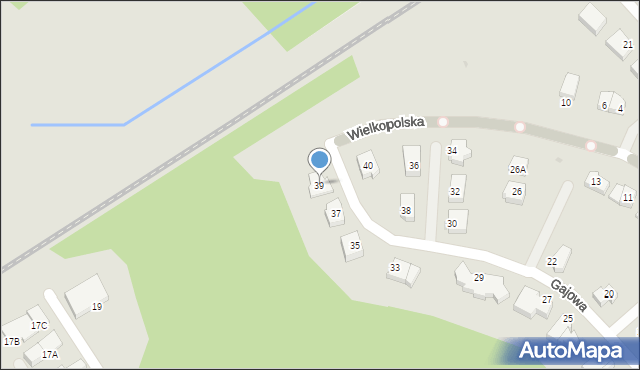 Koszalin, Gajowa, 39, mapa Koszalina