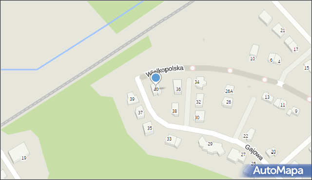 Koszalin, Gajowa, 40, mapa Koszalina