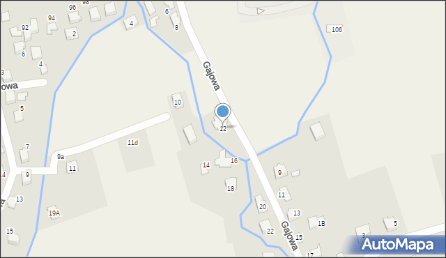 Kozy, Gajowa, 12, mapa Kozy