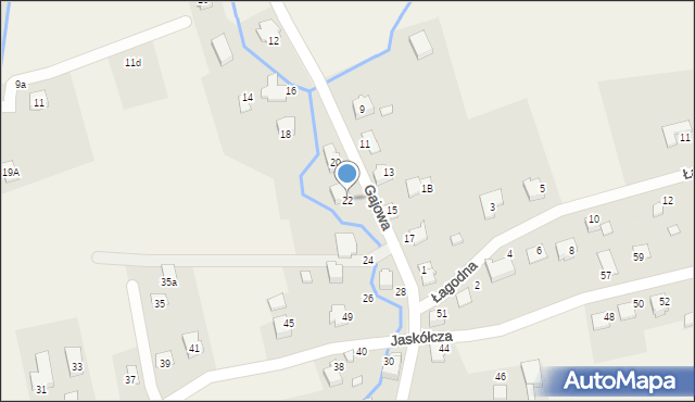 Kozy, Gajowa, 22, mapa Kozy