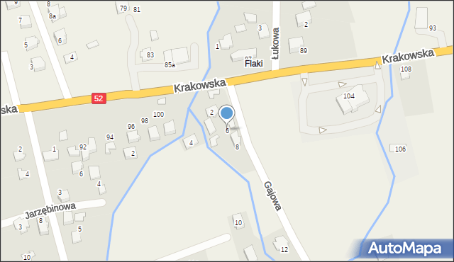 Kozy, Gajowa, 6, mapa Kozy